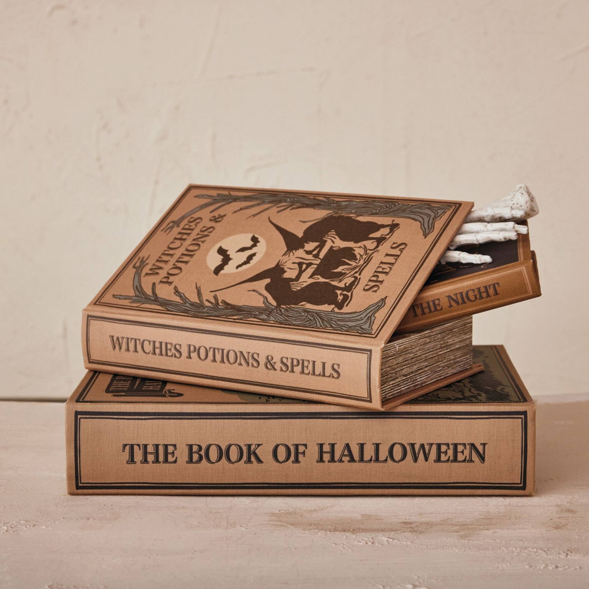 Hello Honey® MDF & Linen Halloween Themed Book Storage Boxes Set